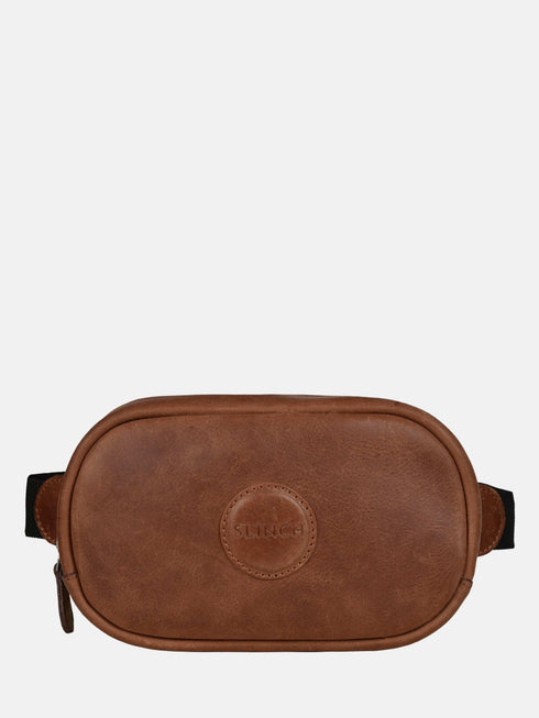 Leather Belt Bag - Brown