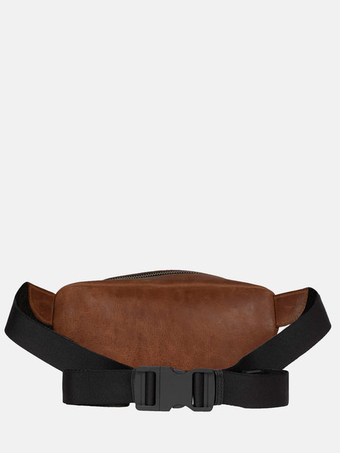 Leather Belt Bag - Tan & Black