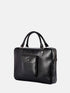 Leather Laptop Bag - Black