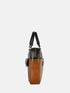 Leather Laptop Bag - Tan & Black