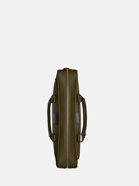 Leather Laptop Bag - Olive