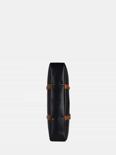 Leather Laptop Bag - Black