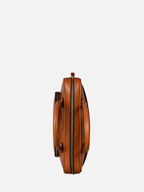 Leather Laptop Bag - Tan
