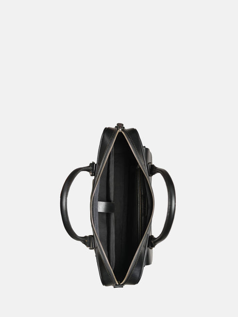 Leather Laptop Bag - Black