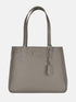 Leather Tote - Grey