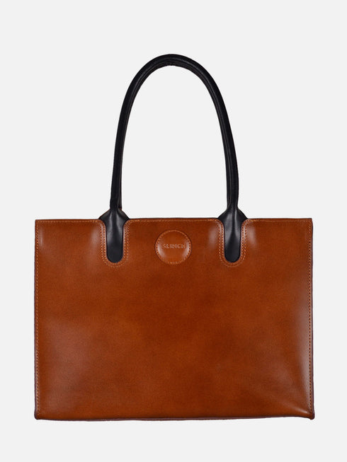 Leather Tote - Brown