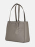 Leather Tote - Grey