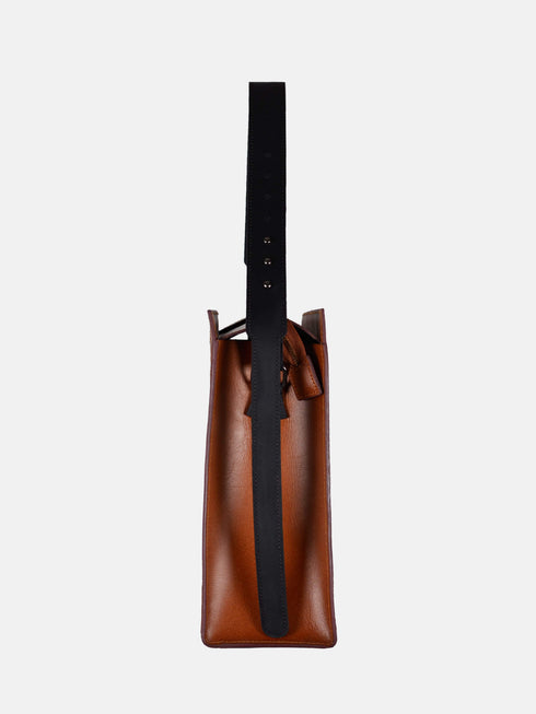 Leather Tote - Brown
