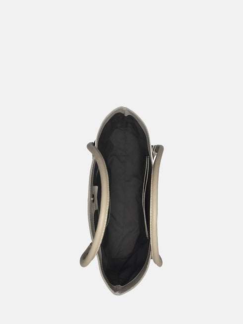 Leather Tote - Grey