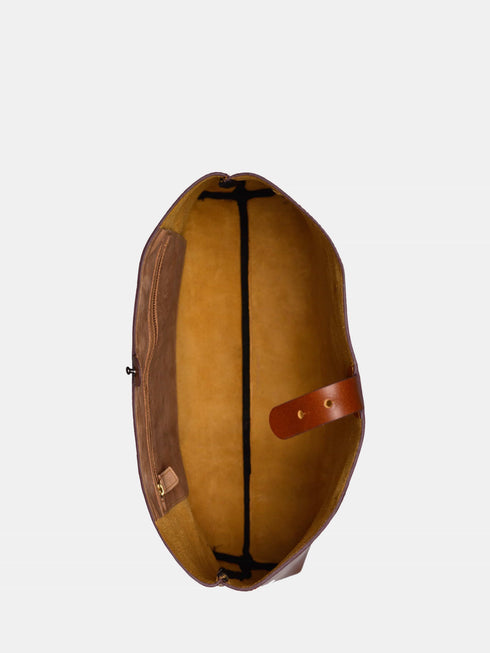 Leather Tote - Brown