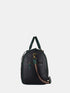 Leather Travel Bag - Black / Green