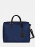 Leather Travel Bag - Black / Blue