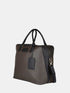 Leather Travel Bag - Dark Grey / Black