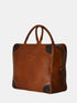 Leather Travel Bag - Brown / Tan