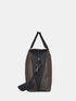 Leather Travel Bag - Dark Grey / Black