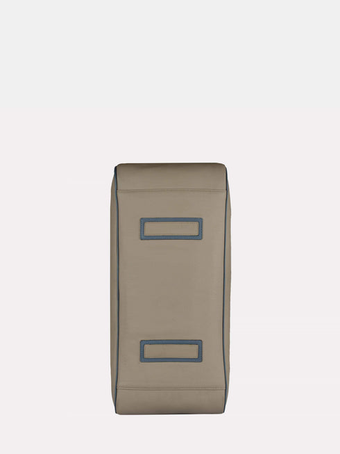 Leather Travel Bag - Beige/Blue