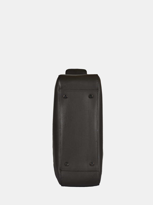 Leather Tote - Grey