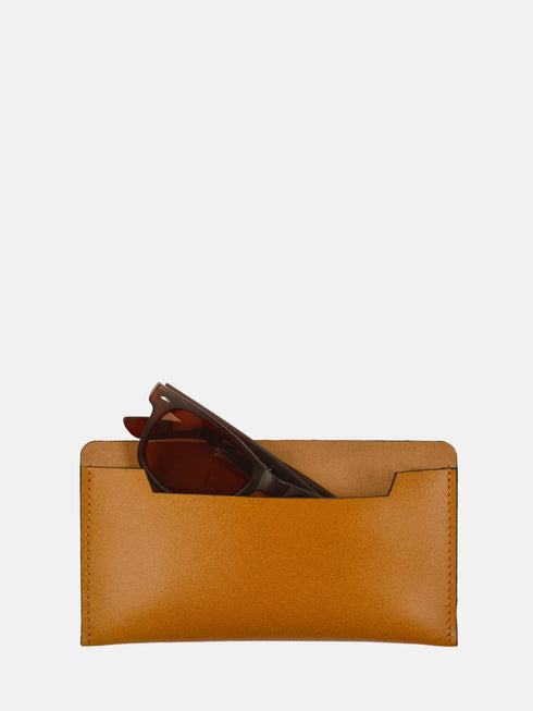 Leather Eyewear Case - Tan