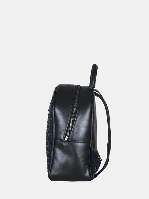 Leather Backpack - Grey