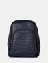 Leather Backpack - Navy Blue