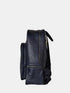 Leather Backpack - Navy Blue
